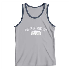 Retro Gulf of Mexico Tank Top Est 1550 Mexican Flag TS02 Athletic Heather Navy Print Your Wear