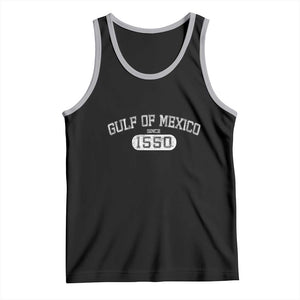 Retro Gulf of Mexico Tank Top Est 1550 Mexican Flag TS02 Black Athletic Heather Print Your Wear