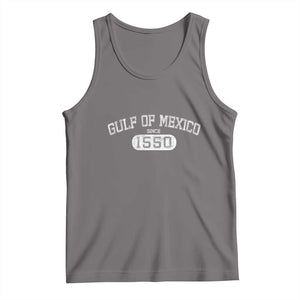Retro Gulf of Mexico Tank Top Est 1550 Mexican Flag TS02 Deep Heather Print Your Wear