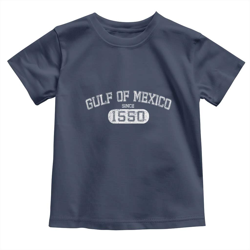 Retro Gulf of Mexico Toddler T Shirt Est 1550 Mexican Flag TS02 Navy Print Your Wear