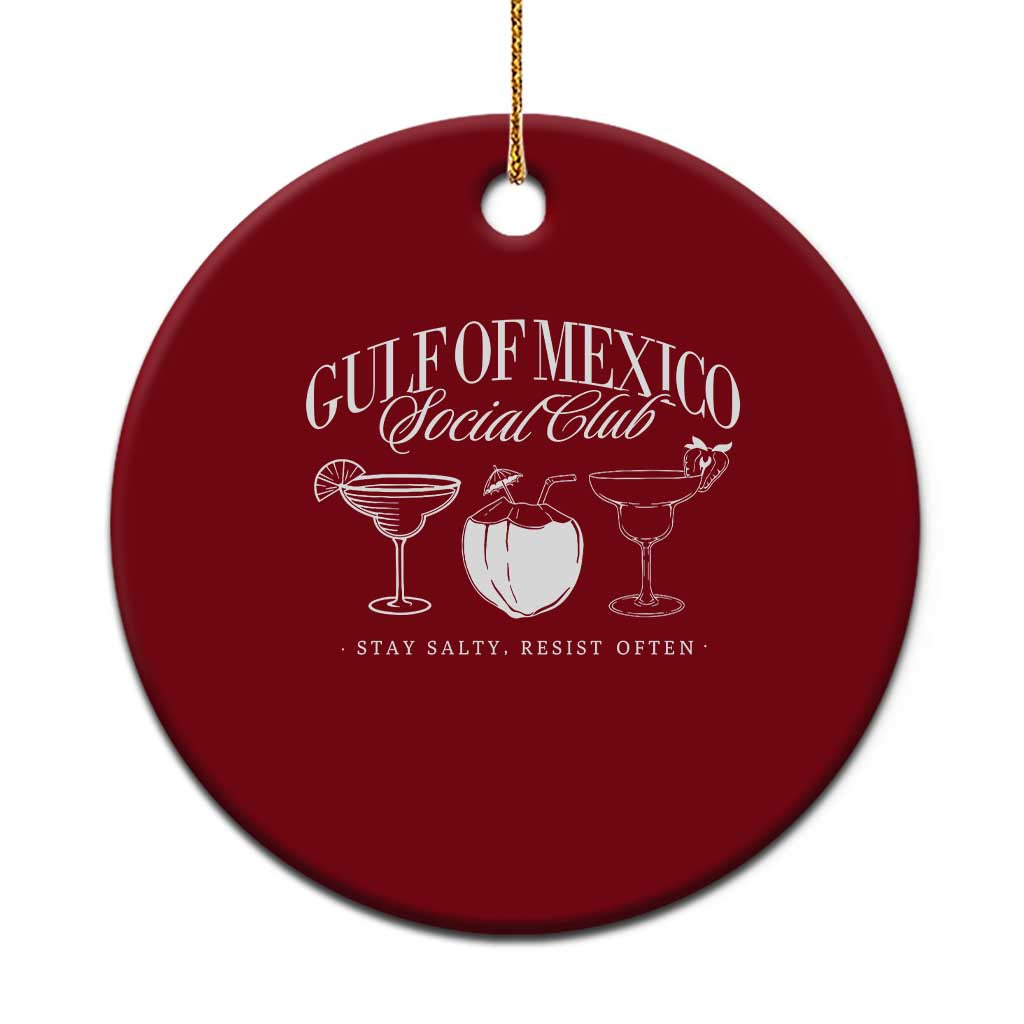 Retro Gulf of Mexico Social Club Ceramic Ornament Progressive Liberal TS02 1pc Red Print Your Wear