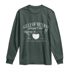 Retro Gulf of Mexico Social Club Long Sleeve Shirt Progressive Liberal TS02 Dark Forest Green Print Your Wear