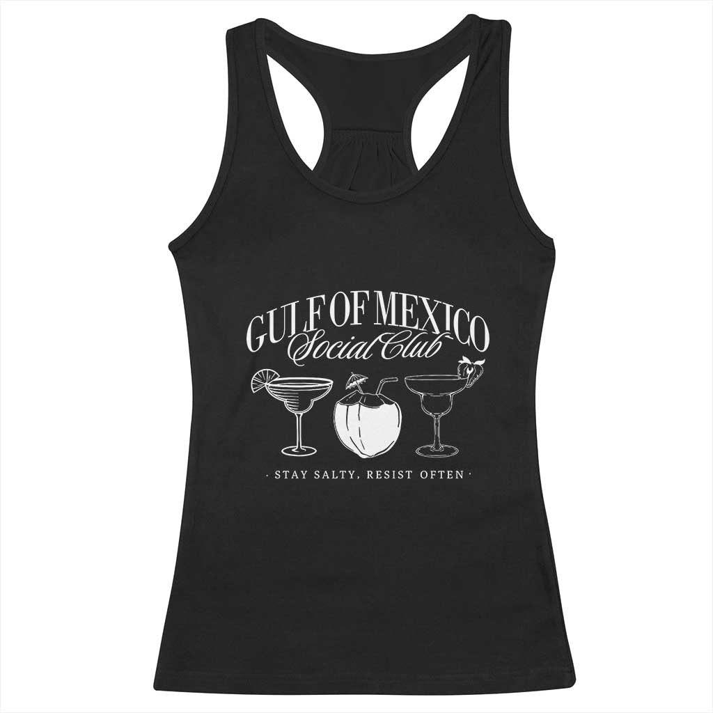 Retro Gulf of Mexico Social Club Racerback Tank Top Progressive Liberal TS02 Black Print Your Wear
