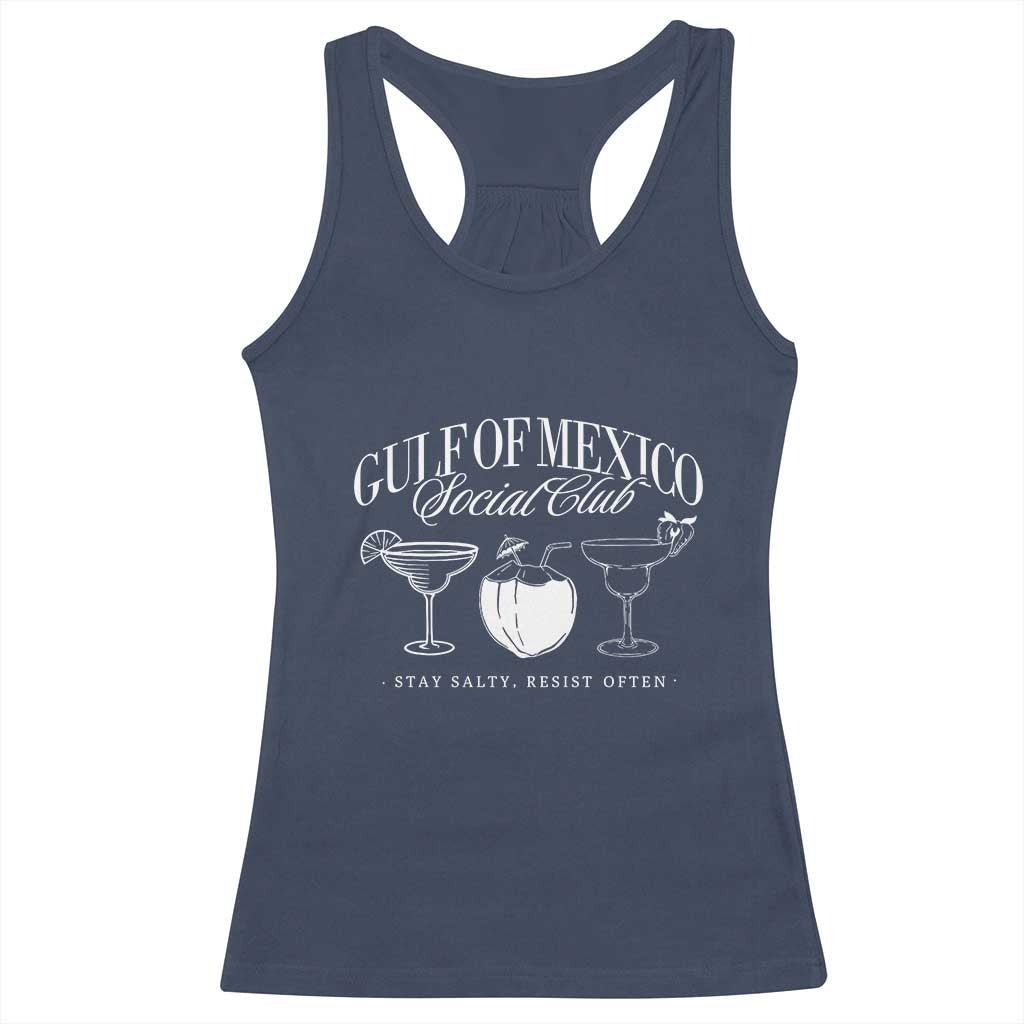 Retro Gulf of Mexico Social Club Racerback Tank Top Progressive Liberal TS02 Navy Print Your Wear