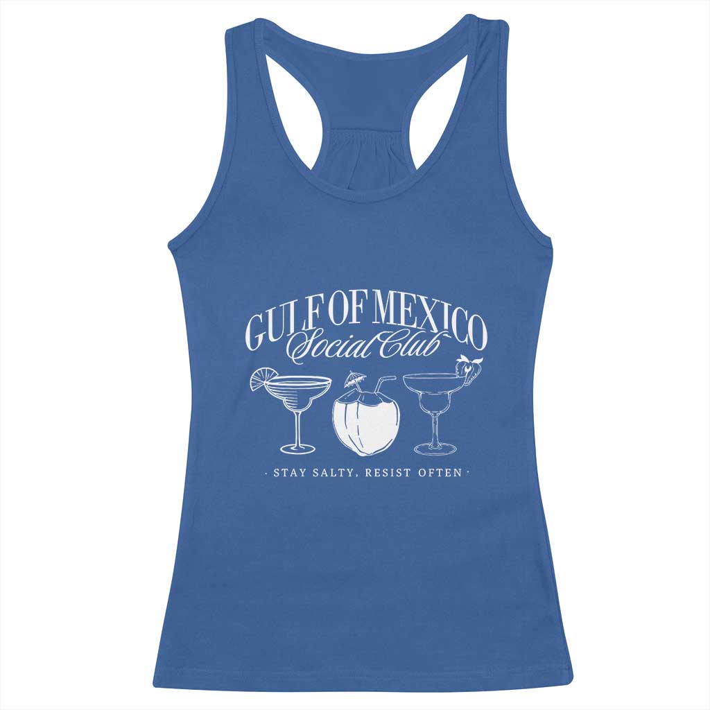 Retro Gulf of Mexico Social Club Racerback Tank Top Progressive Liberal TS02 Royal Blue Print Your Wear