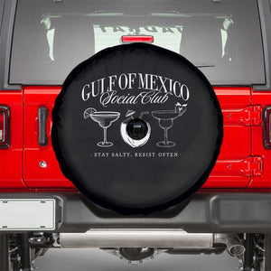 Retro Gulf of Mexico Social Club Spare Tire Cover Progressive Liberal TS02 Black Print Your Wear