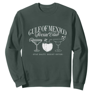 Retro Gulf of Mexico Social Club Sweatshirt Progressive Liberal TS02 Dark Forest Green Print Your Wear