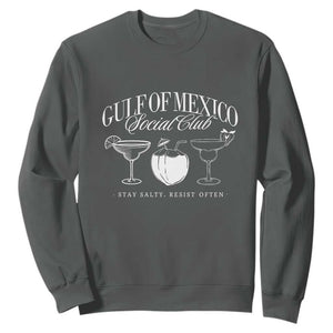 Retro Gulf of Mexico Social Club Sweatshirt Progressive Liberal TS02 Dark Heather Print Your Wear