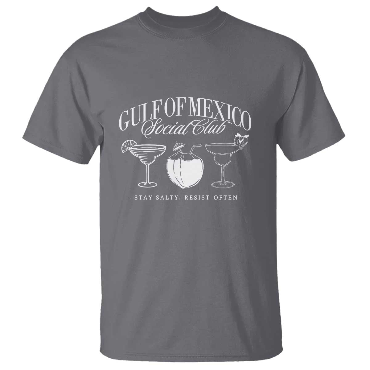 Retro Gulf of Mexico Social Club T Shirt Progressive Liberal TS02 Charcoal Print Your Wear