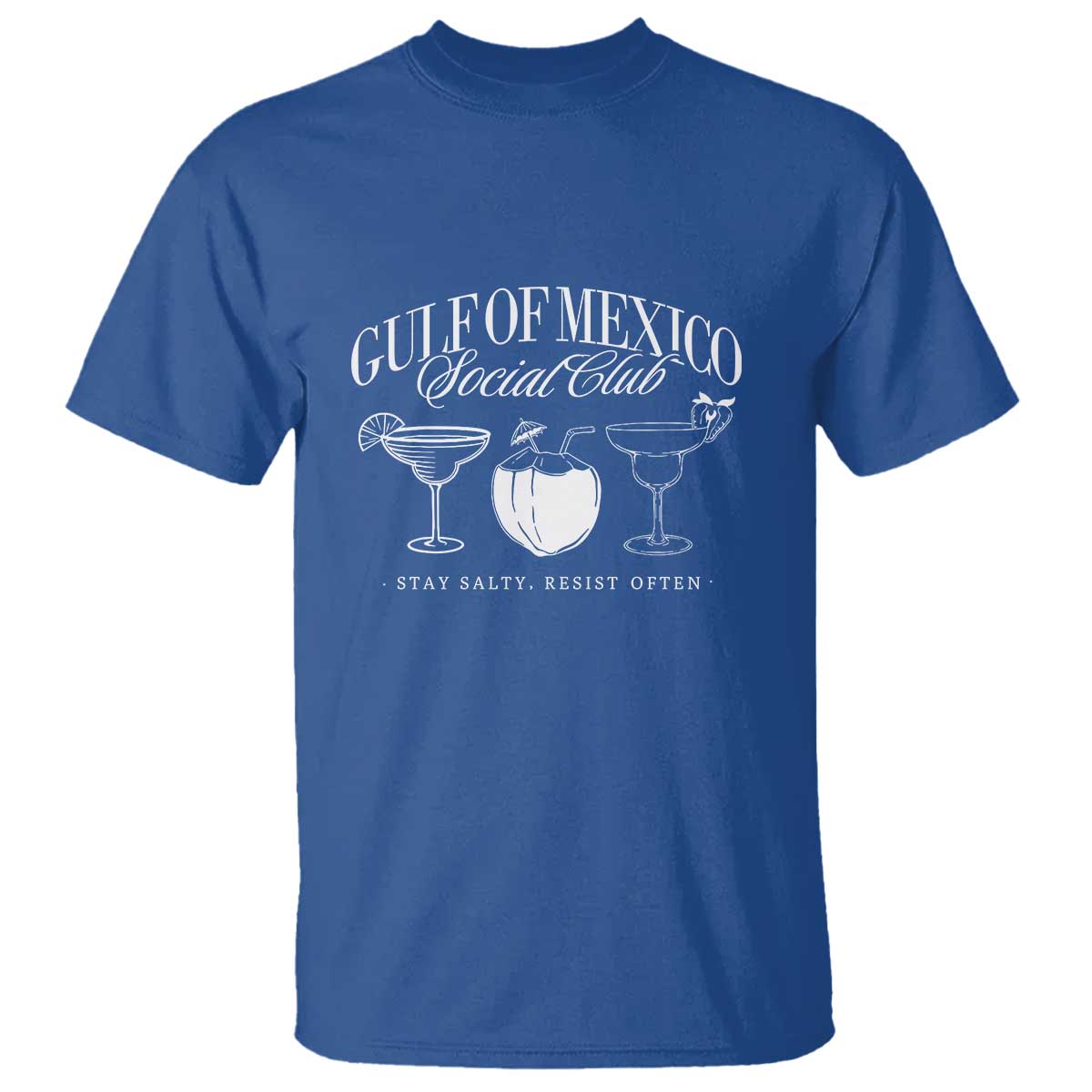 Retro Gulf of Mexico Social Club T Shirt Progressive Liberal TS02 Royal Blue Print Your Wear