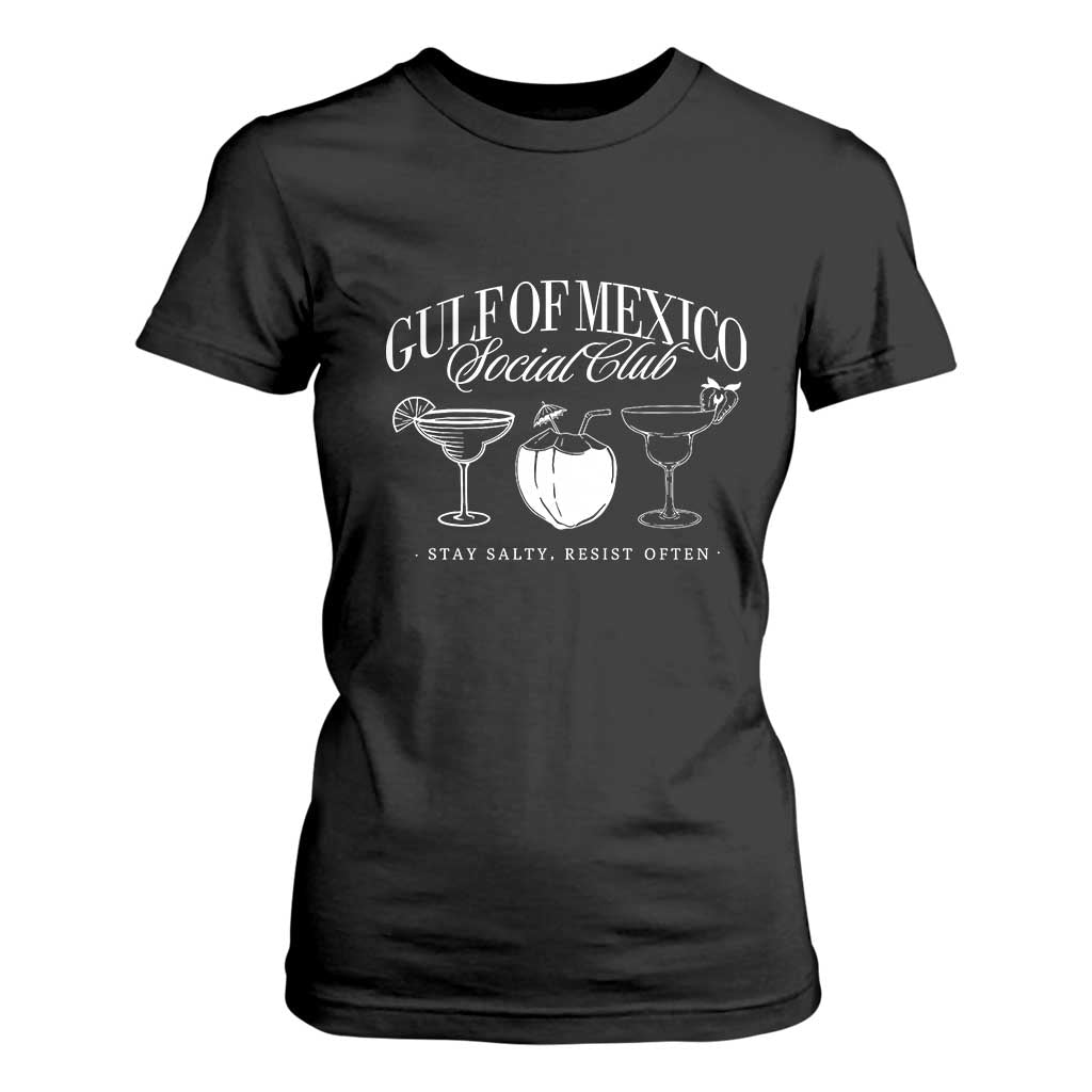 Retro Gulf of Mexico Social Club T Shirt For Women Progressive Liberal TS02 Black Print Your Wear