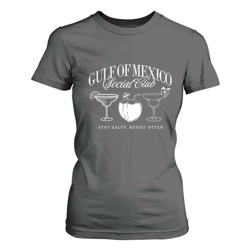 Retro Gulf of Mexico Social Club T Shirt For Women Progressive Liberal TS02 Dark Heather Print Your Wear