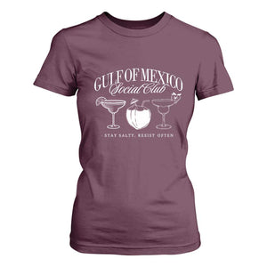 Retro Gulf of Mexico Social Club T Shirt For Women Progressive Liberal TS02 Maroon Print Your Wear