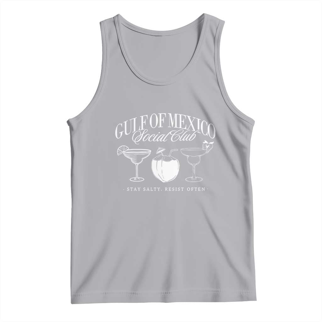 Retro Gulf of Mexico Social Club Tank Top Progressive Liberal TS02 Athletic Heather Print Your Wear