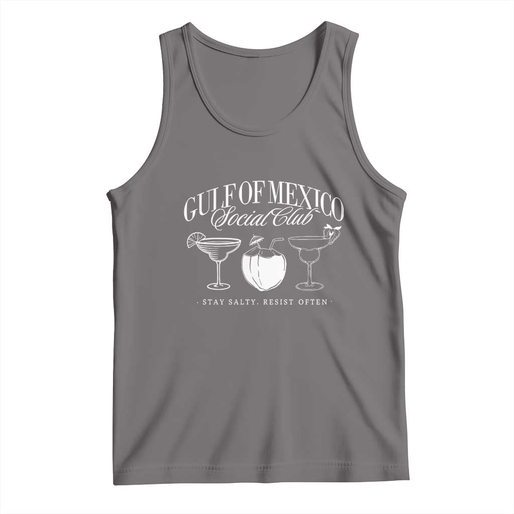 Retro Gulf of Mexico Social Club Tank Top Progressive Liberal TS02 Deep Heather Print Your Wear
