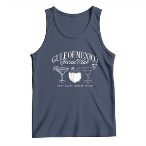 Retro Gulf of Mexico Social Club Tank Top Progressive Liberal TS02 Navy Print Your Wear