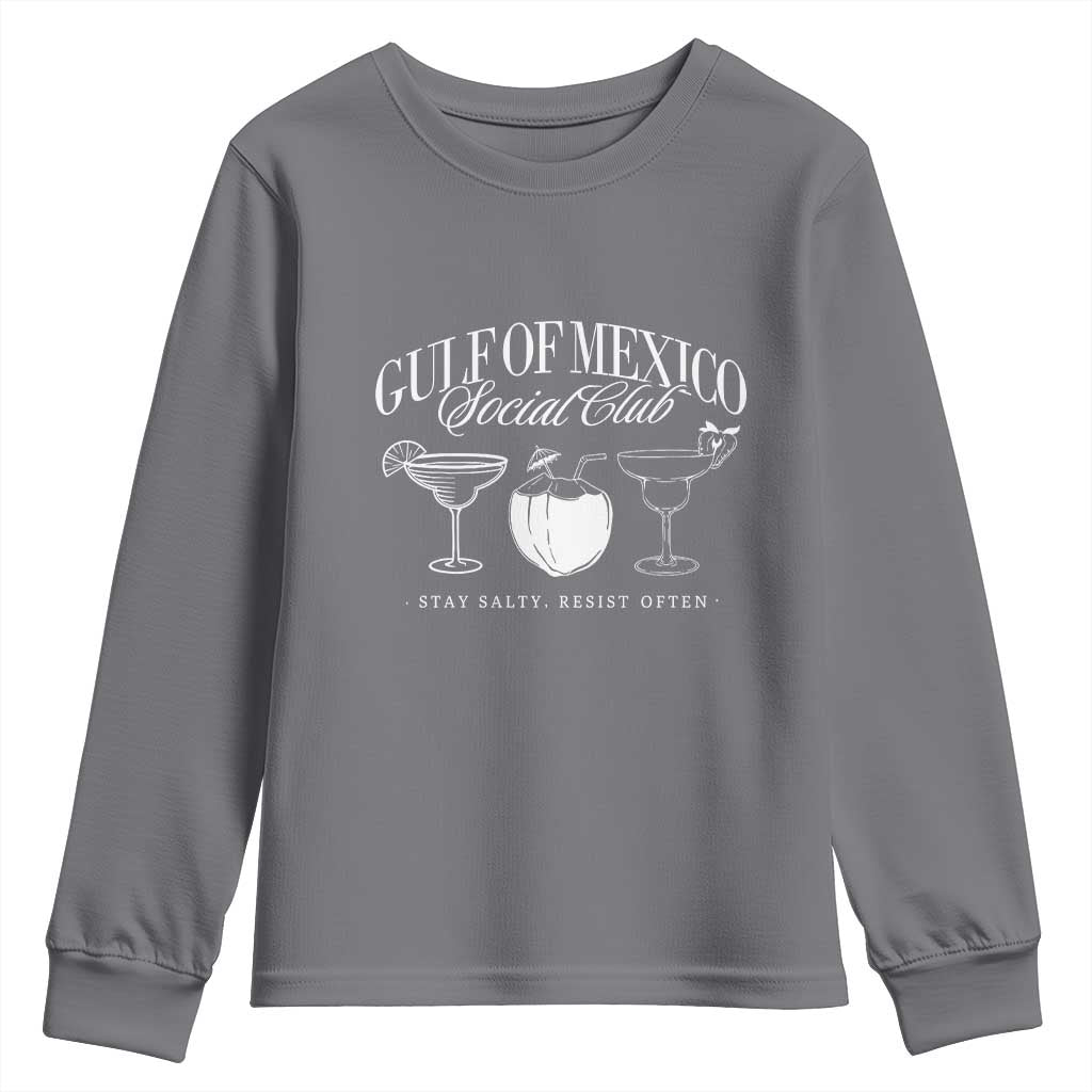 Retro Gulf of Mexico Social Club Youth Sweatshirt Progressive Liberal TS02 Charcoal Print Your Wear