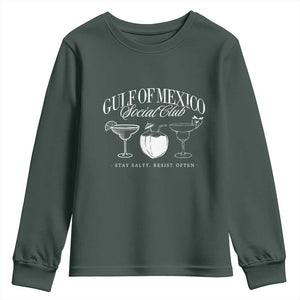 Retro Gulf of Mexico Social Club Youth Sweatshirt Progressive Liberal TS02 Dark Forest Green Print Your Wear