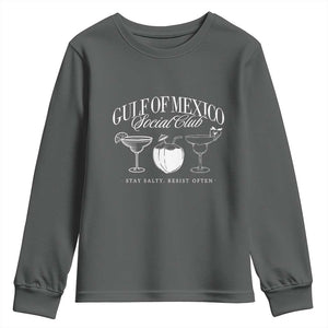Retro Gulf of Mexico Social Club Youth Sweatshirt Progressive Liberal TS02 Dark Heather Print Your Wear
