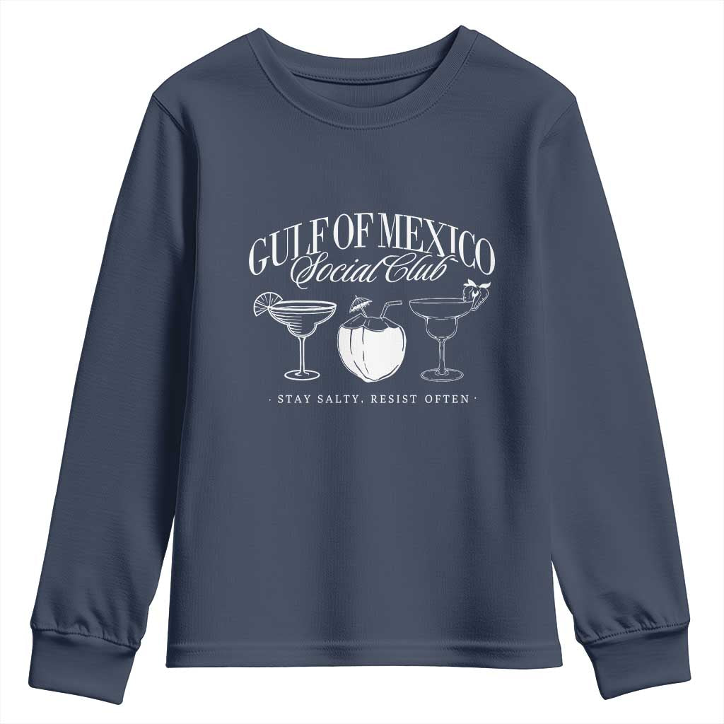 Retro Gulf of Mexico Social Club Youth Sweatshirt Progressive Liberal TS02 Navy Print Your Wear