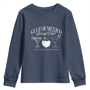 Retro Gulf of Mexico Social Club Youth Sweatshirt Progressive Liberal TS02 Navy Print Your Wear