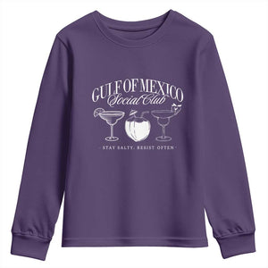 Retro Gulf of Mexico Social Club Youth Sweatshirt Progressive Liberal TS02 Purple Print Your Wear