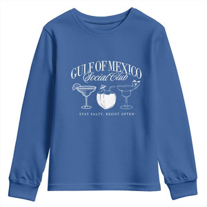 Retro Gulf of Mexico Social Club Youth Sweatshirt Progressive Liberal TS02 Royal Blue Print Your Wear
