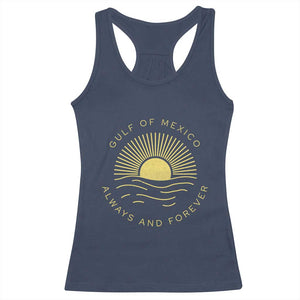 Gulf of Mexico Racerback Tank Top Always & Forever Vintage Sunset Political TS02 Navy Print Your Wear