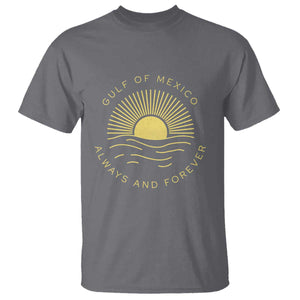 Gulf of Mexico T Shirt Always & Forever Vintage Sunset Political TS02 Charcoal Print Your Wear