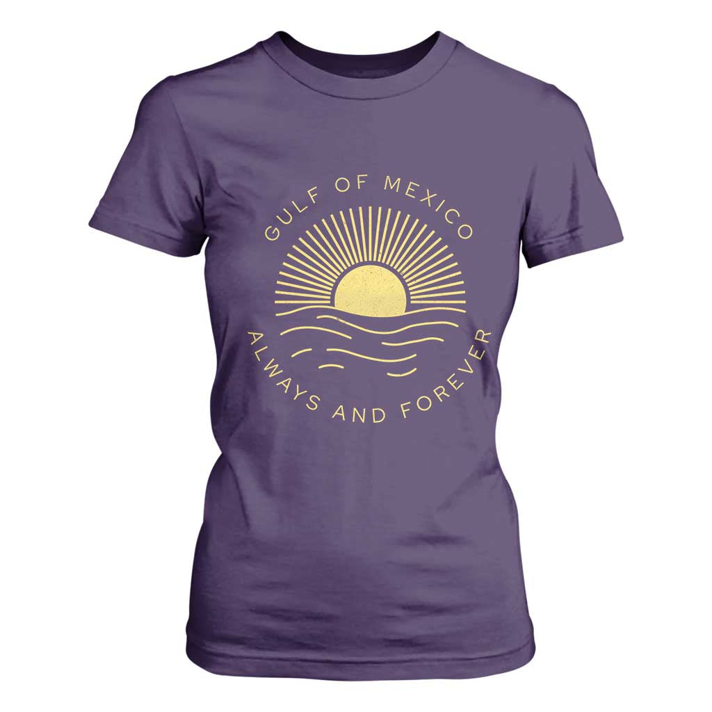 Gulf of Mexico T Shirt For Women Always & Forever Vintage Sunset Political TS02 Purple Print Your Wear