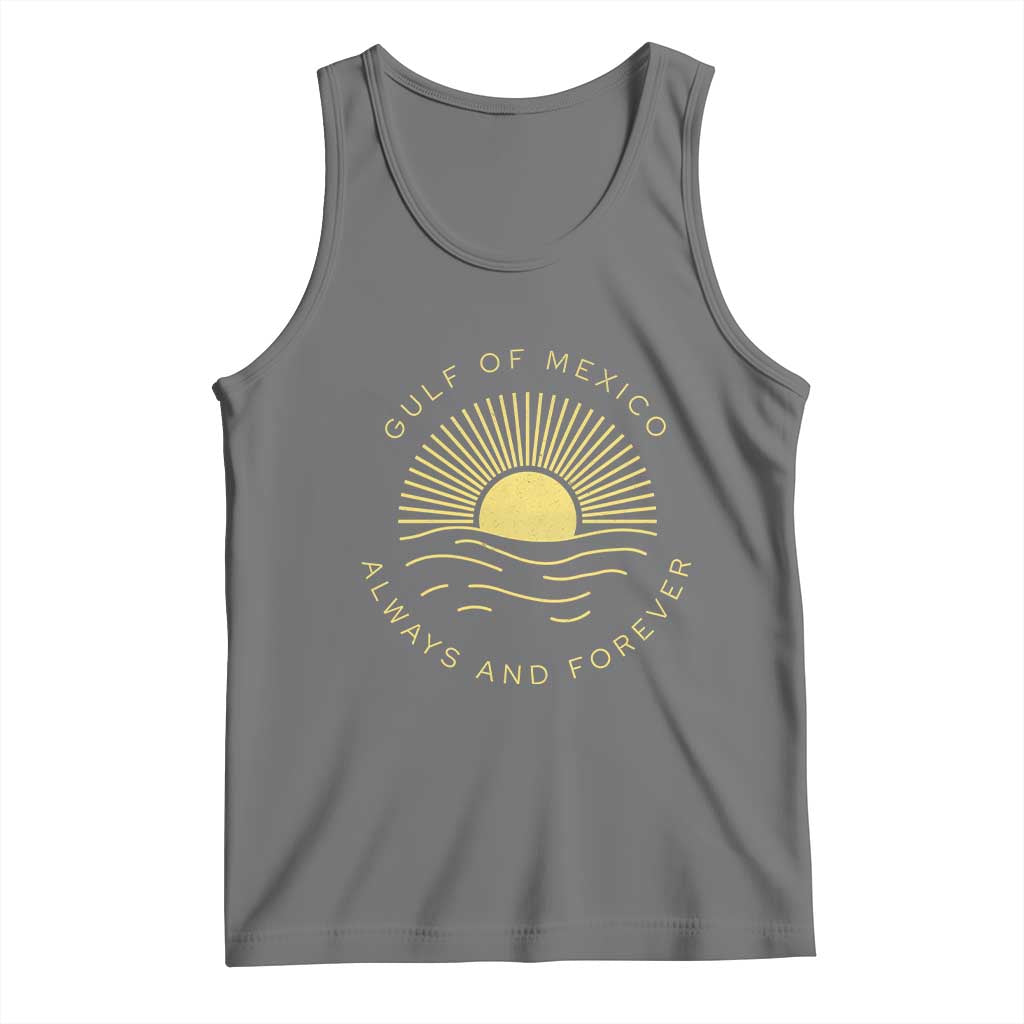 Gulf of Mexico Tank Top Always & Forever Vintage Sunset Political TS02 Black Heather Print Your Wear