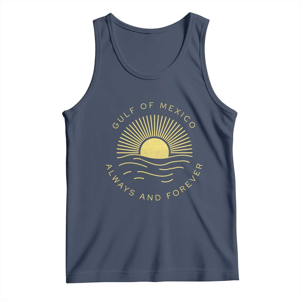 Gulf of Mexico Tank Top Always & Forever Vintage Sunset Political TS02 Navy Print Your Wear