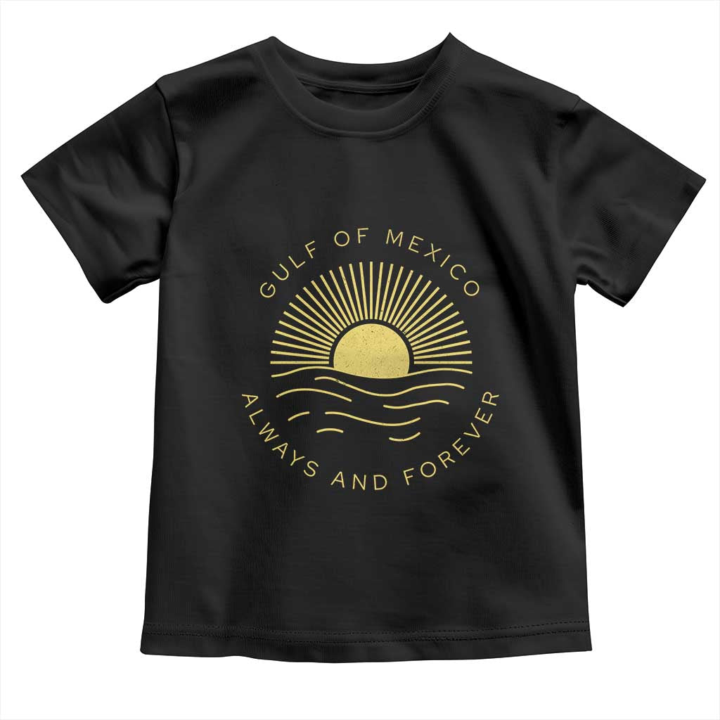 Gulf of Mexico Toddler T Shirt Always & Forever Vintage Sunset Political TS02 Black Print Your Wear