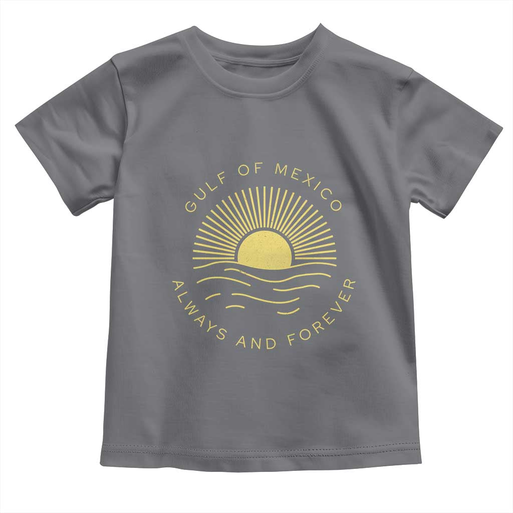 Gulf of Mexico Toddler T Shirt Always & Forever Vintage Sunset Political TS02 Charcoal Print Your Wear