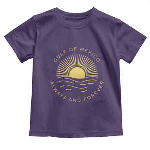 Gulf of Mexico Toddler T Shirt Always & Forever Vintage Sunset Political TS02 Purple Print Your Wear