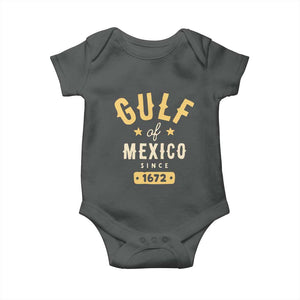 Gulf of Mexico Since 1672 Baby Onesie Golfo de Mexico Classic Vintage TS02 Dark Heather Print Your Wear