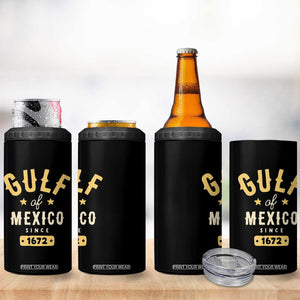 Gulf of Mexico Since 1672 4 in 1 Can Cooler Tumbler Golfo de Mexico Classic Vintage TS02 Print Your Wear