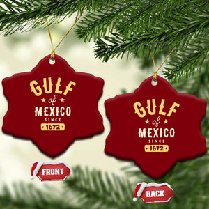Gulf of Mexico Since 1672 Ceramic Ornament Golfo de Mexico Classic Vintage TS02 Print Your Wear