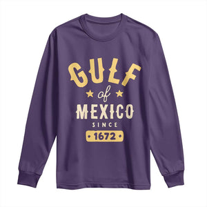 Gulf of Mexico Since 1672 Long Sleeve Shirt Golfo de Mexico Classic Vintage TS02 Purple Print Your Wear