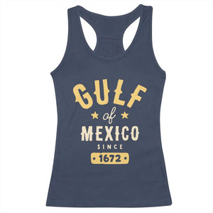 Gulf of Mexico Since 1672 Racerback Tank Top Golfo de Mexico Classic Vintage TS02 Navy Print Your Wear