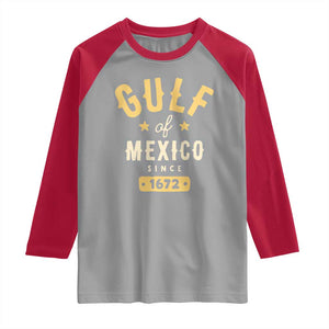 Gulf of Mexico Since 1672 Raglan Shirt Golfo de Mexico Classic Vintage TS02 Sport Gray Red Print Your Wear