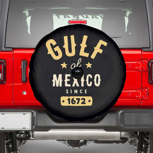 Gulf of Mexico Since 1672 Spare Tire Cover Golfo de Mexico Classic Vintage TS02 Black Print Your Wear