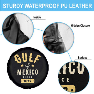 Gulf of Mexico Since 1672 Spare Tire Cover Golfo de Mexico Classic Vintage TS02 Print Your Wear