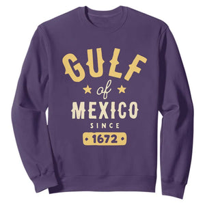 Gulf of Mexico Since 1672 Sweatshirt Golfo de Mexico Classic Vintage TS02 Purple Print Your Wear
