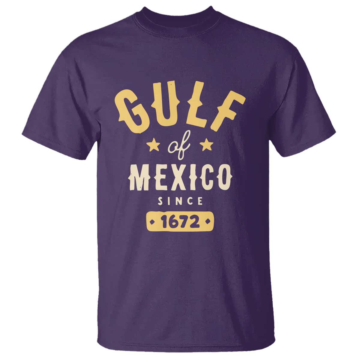 Gulf of Mexico Since 1672 T Shirt Golfo de Mexico Classic Vintage TS02 Purple Print Your Wear