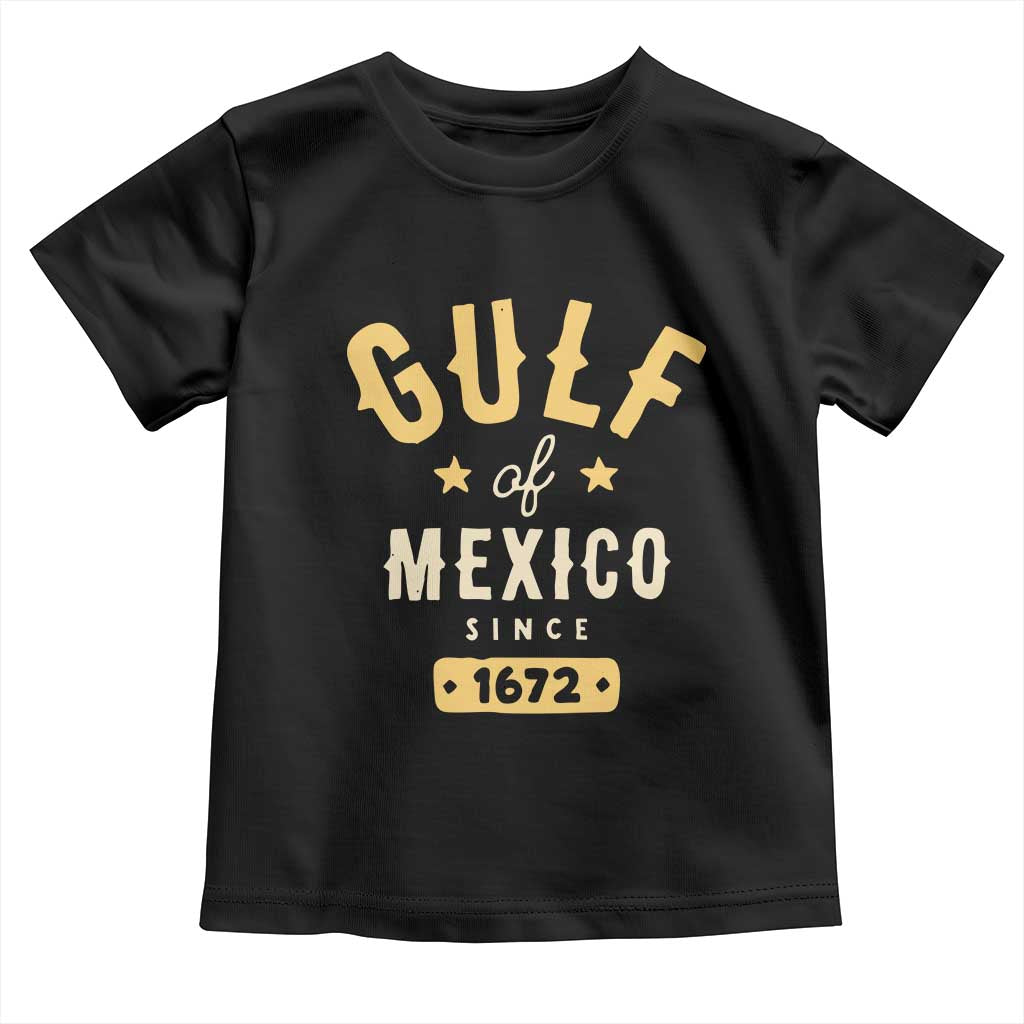 Gulf of Mexico Since 1672 Toddler T Shirt Golfo de Mexico Classic Vintage TS02 Black Print Your Wear