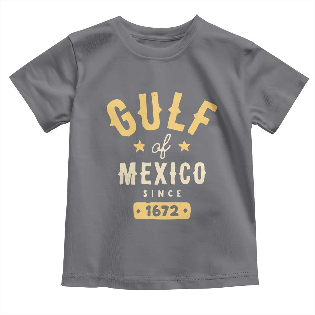 Gulf of Mexico Since 1672 Toddler T Shirt Golfo de Mexico Classic Vintage TS02 Charcoal Print Your Wear
