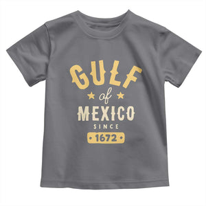 Gulf of Mexico Since 1672 Toddler T Shirt Golfo de Mexico Classic Vintage TS02 Charcoal Print Your Wear