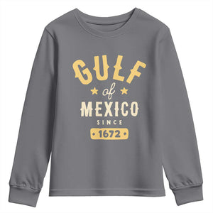 Gulf of Mexico Since 1672 Youth Sweatshirt Golfo de Mexico Classic Vintage TS02 Charcoal Print Your Wear