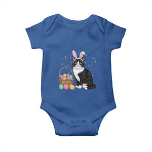 Easter Day Cat Bunny Ears Eggs Graphic Baby Onesie TS02 Royal Blue Print Your Wear